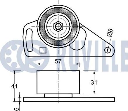 Ruville 540229 - Spriegotājrullītis, Gāzu sadales mehānisma piedziņas siksna autospares.lv