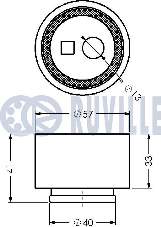 Ruville 540227 - Tensioner Pulley, timing belt www.autospares.lv