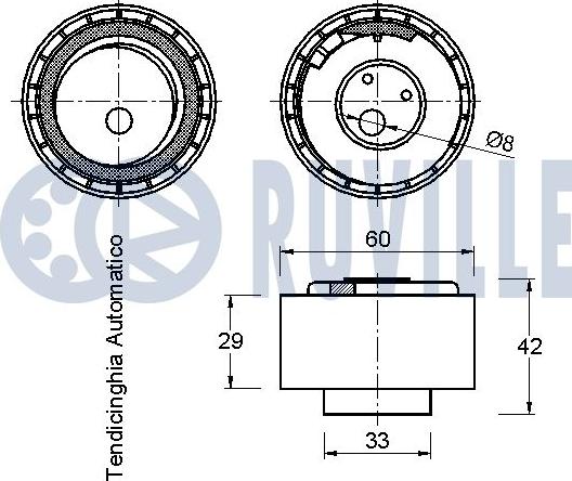 Ruville 540799 - Tensioner Pulley, timing belt www.autospares.lv