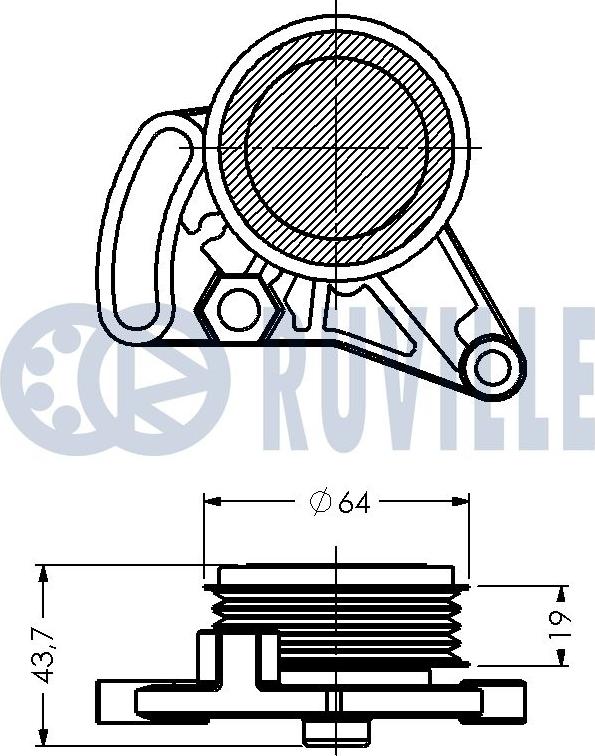 Ruville 540764 - Siksnas spriegotājs, Ķīļsiksna www.autospares.lv