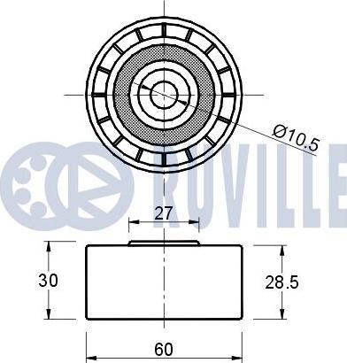 Ruville 540781 - Parazīt / Vadrullītis, Zobsiksna www.autospares.lv