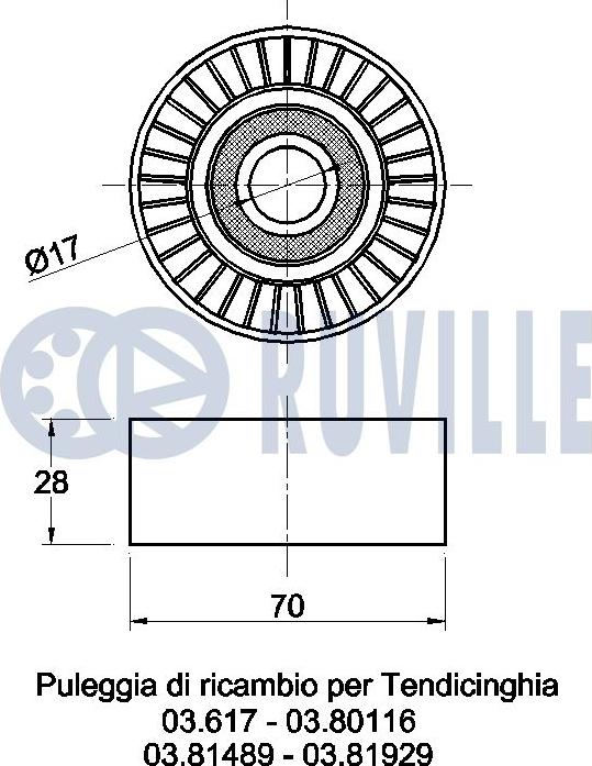 Ruville 540775 - Parazīt / Vadrullītis, Ķīļrievu siksna autospares.lv