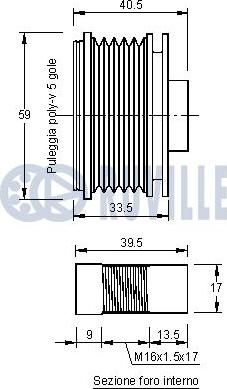 Ruville 541940 - Piedziņas skriemelis, Ģenerators autospares.lv