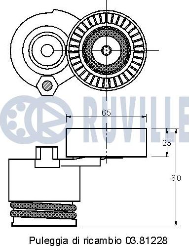 Ruville 541927 - Siksnas spriegotājs, Ķīļsiksna www.autospares.lv