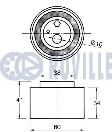 Ruville 541445 - Spriegotājrullītis, Gāzu sadales mehānisma piedziņas siksna www.autospares.lv