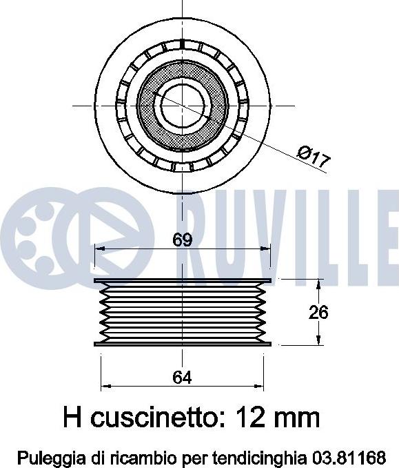 Ruville 541447 - Parazīt / Vadrullītis, Ķīļrievu siksna autospares.lv