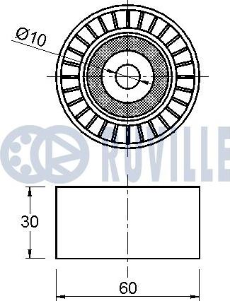 Ruville 541465 - Ролик, поликлиновый ремень www.autospares.lv