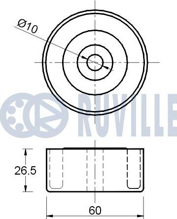 Ruville 541466 - Ролик, поликлиновый ремень www.autospares.lv