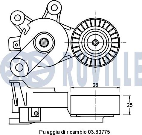 Ruville 541461 - Siksnas spriegotājs, Ķīļsiksna autospares.lv