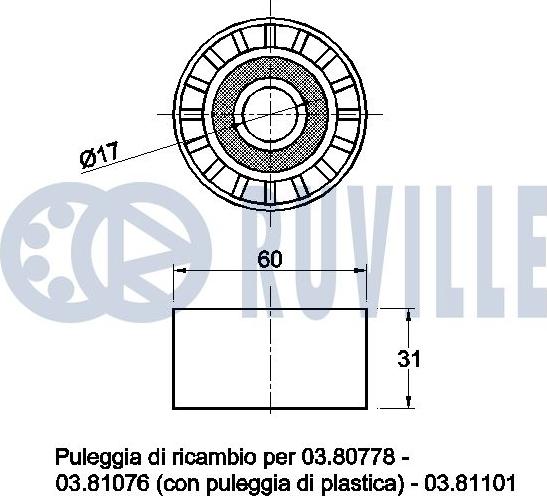 Ruville 541470 - Parazīt / Vadrullītis, Ķīļrievu siksna autospares.lv