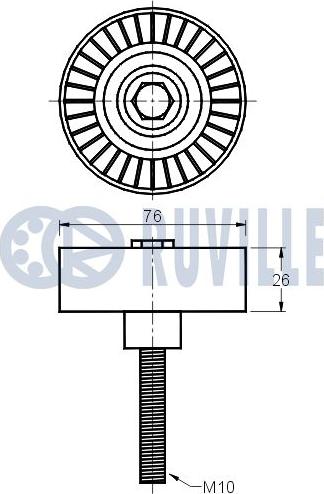 Ruville 541478 - Pulley, v-ribbed belt www.autospares.lv