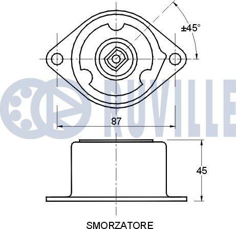 Ruville 541545 - Siksnas spriegotājs, Ķīļsiksna www.autospares.lv