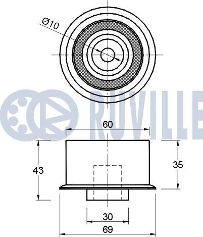 Ruville 541550 - Parazīt / Vadrullītis, Zobsiksna www.autospares.lv