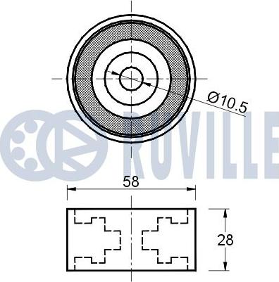 Ruville 541511 - Parazīt / Vadrullītis, Zobsiksna www.autospares.lv