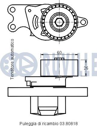 Ruville 541513 - Натяжитель, поликлиновый ремень www.autospares.lv