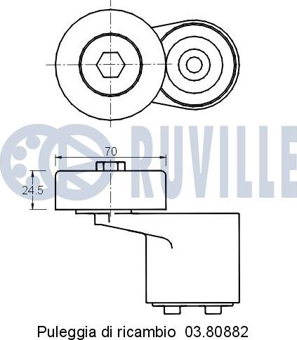 Ruville 541579 - Siksnas spriegotājs, Ķīļsiksna www.autospares.lv