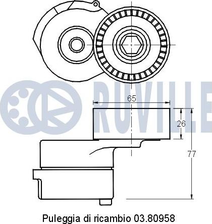 Ruville 541655 - Siksnas spriegotājs, Ķīļsiksna autospares.lv