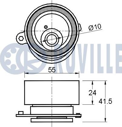 Ruville 541652 - Spriegotājrullītis, Gāzu sadales mehānisma piedziņas siksna www.autospares.lv