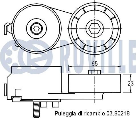 Ruville 541657 - Натяжитель, поликлиновый ремень www.autospares.lv