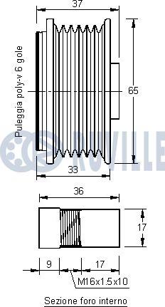 Ruville 541679 - Piedziņas skriemelis, Ģenerators www.autospares.lv