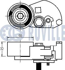 Ruville 541674 - Spriegotājrullītis, Gāzu sadales mehānisma piedziņas siksna www.autospares.lv