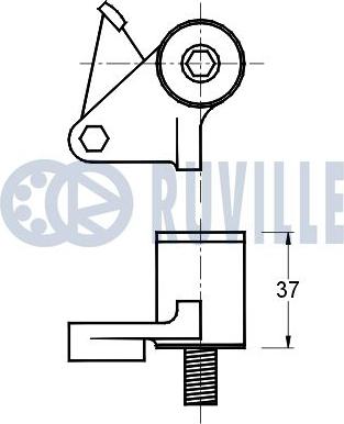 Ruville 541094 - Spriegotājrullītis, Gāzu sadales mehānisma piedziņas siksna www.autospares.lv