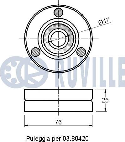 Ruville 541090 - Parazīt / Vadrullītis, Ķīļrievu siksna autospares.lv