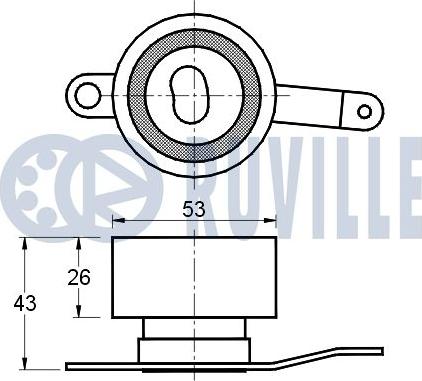 Ruville 541048 - Spriegotājrullītis, Gāzu sadales mehānisma piedziņas siksna www.autospares.lv