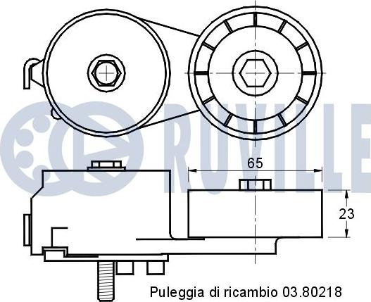 Ruville 541069 - Натяжитель, поликлиновый ремень www.autospares.lv