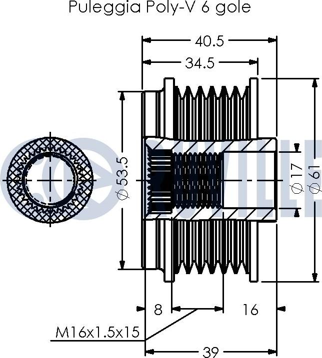 Ruville 541084 - Шкив генератора, муфта www.autospares.lv