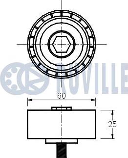 Ruville 541023 - Pulley, v-ribbed belt www.autospares.lv