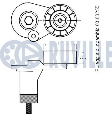 Ruville 541192 - Siksnas spriegotājs, Ķīļsiksna www.autospares.lv