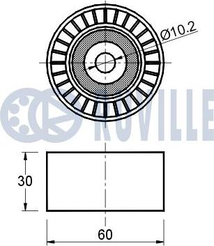 Ruville 541149 - Направляющий ролик, зубчатый ремень ГРМ www.autospares.lv