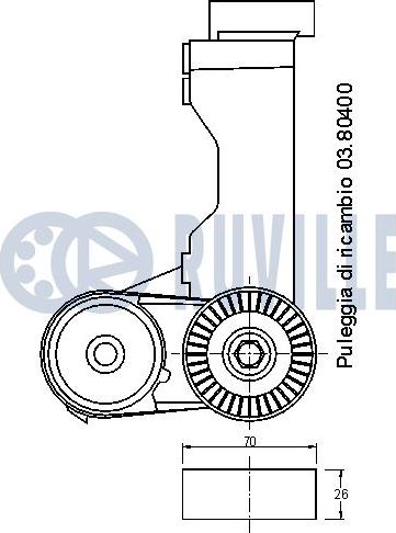 Ruville 541156 - Siksnas spriegotājs, Ķīļsiksna autospares.lv