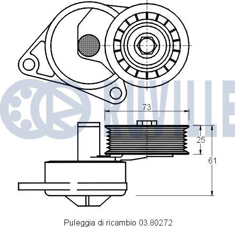 Ruville 541152 - Siksnas spriegotājs, Ķīļsiksna www.autospares.lv