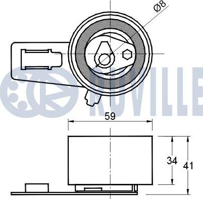 Ruville 541168 - Spriegotājrullītis, Gāzu sadales mehānisma piedziņas siksna www.autospares.lv