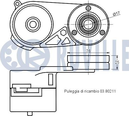 Ruville 541110 - Siksnas spriegotājs, Ķīļsiksna www.autospares.lv