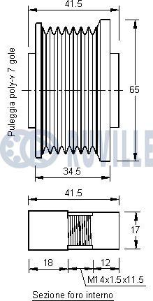 Ruville 541863 - Piedziņas skriemelis, Ģenerators www.autospares.lv