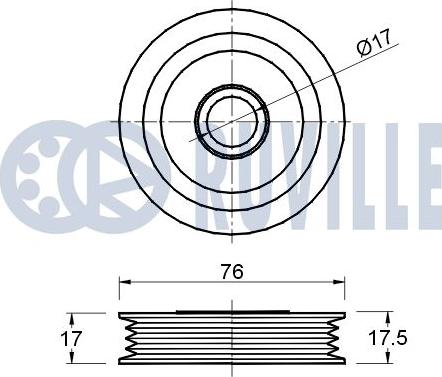 Ruville 541808 - Pulley, v-ribbed belt www.autospares.lv