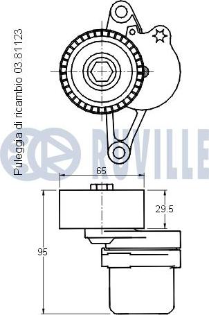 Ruville 541812 - Siksnas spriegotājs, Ķīļsiksna www.autospares.lv