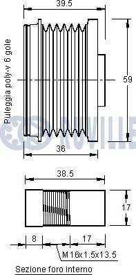 Ruville 541888 - Piedziņas skriemelis, Ģenerators www.autospares.lv