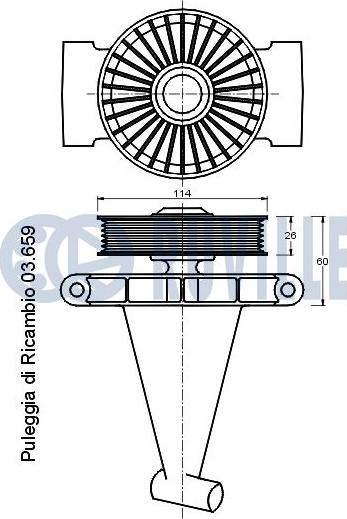 Ruville 541346 - Siksnas spriegotājs, Ķīļsiksna www.autospares.lv