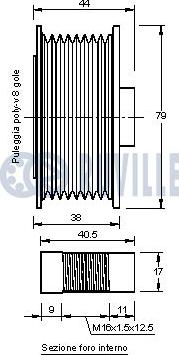 Ruville 541341 - Piedziņas skriemelis, Ģenerators autospares.lv