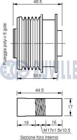 Ruville 541343 - Шкив генератора, муфта www.autospares.lv