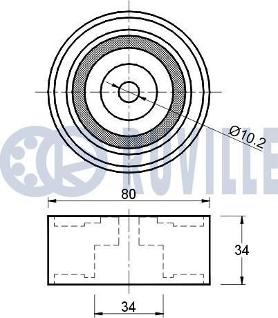 Ruville 541368 - Parazīt / Vadrullītis, Zobsiksna www.autospares.lv