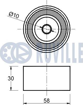 Ruville 541363 - Spriegotājrullītis, Gāzu sadales mehānisma piedziņas siksna www.autospares.lv