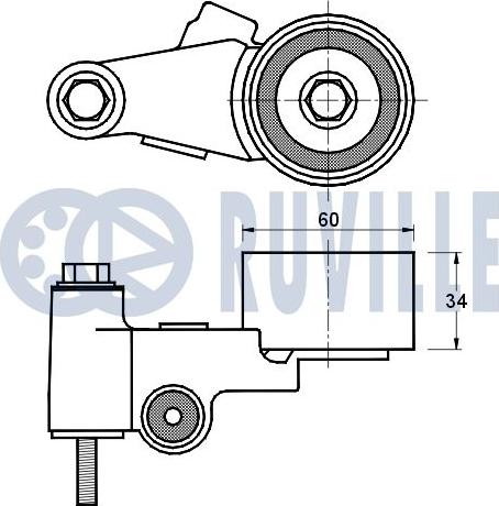 Ruville 541362 - Spriegotājrullītis, Gāzu sadales mehānisma piedziņas siksna www.autospares.lv