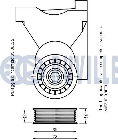 Ruville 541300 - Siksnas spriegotājs, Ķīļsiksna autospares.lv