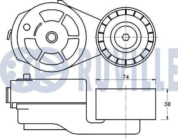 Ruville 541316 - Siksnas spriegotājs, Ķīļsiksna www.autospares.lv