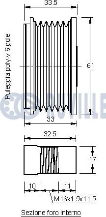 Ruville 541330 - Piedziņas skriemelis, Ģenerators www.autospares.lv